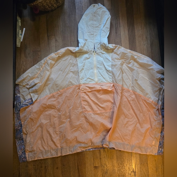 Free people colorblocked rain poncho - Picture 4 of 9
